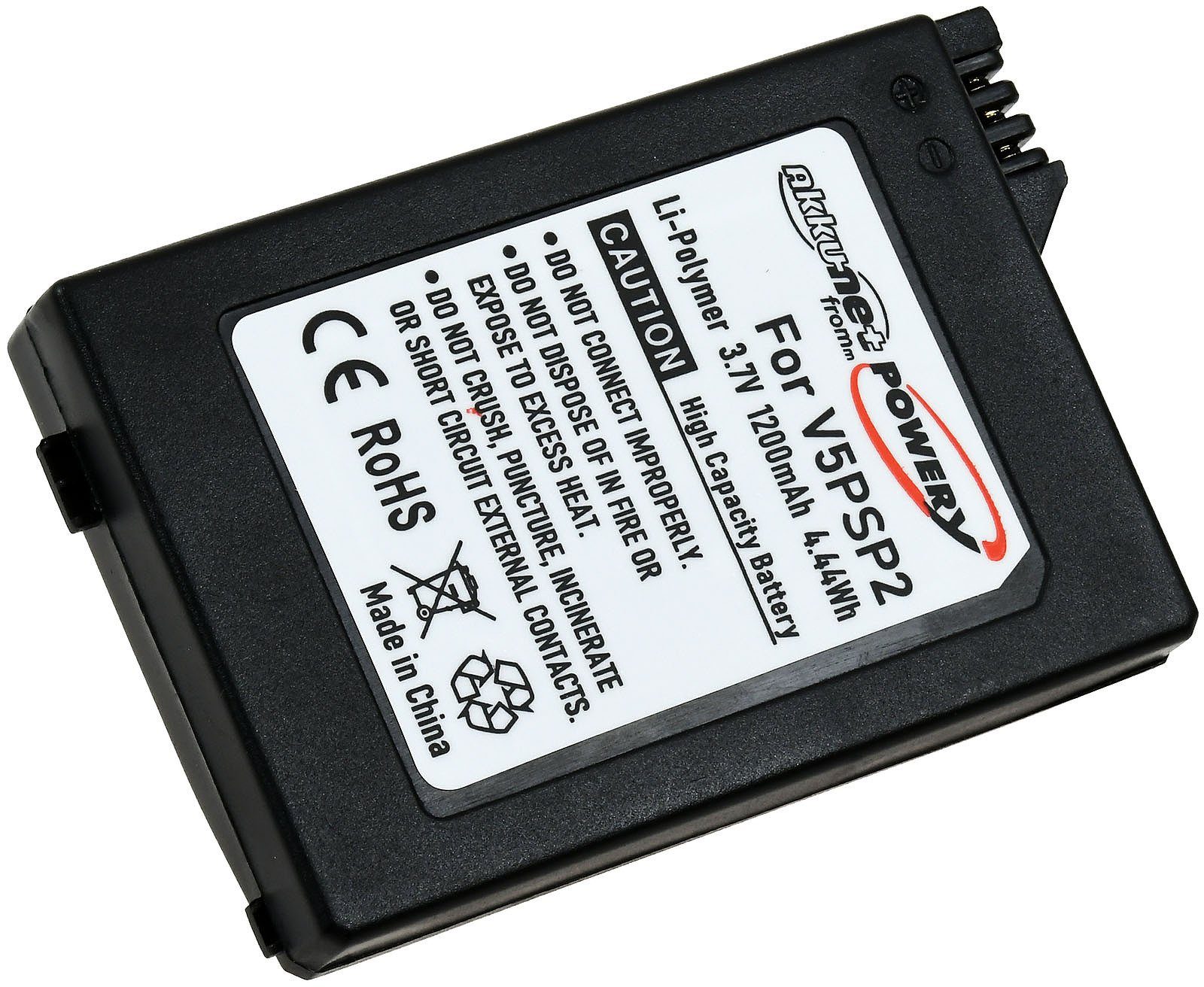mAh PSP-S110 Akku (3.7 V) für Powery 1200 Akkutypen Sony Akku