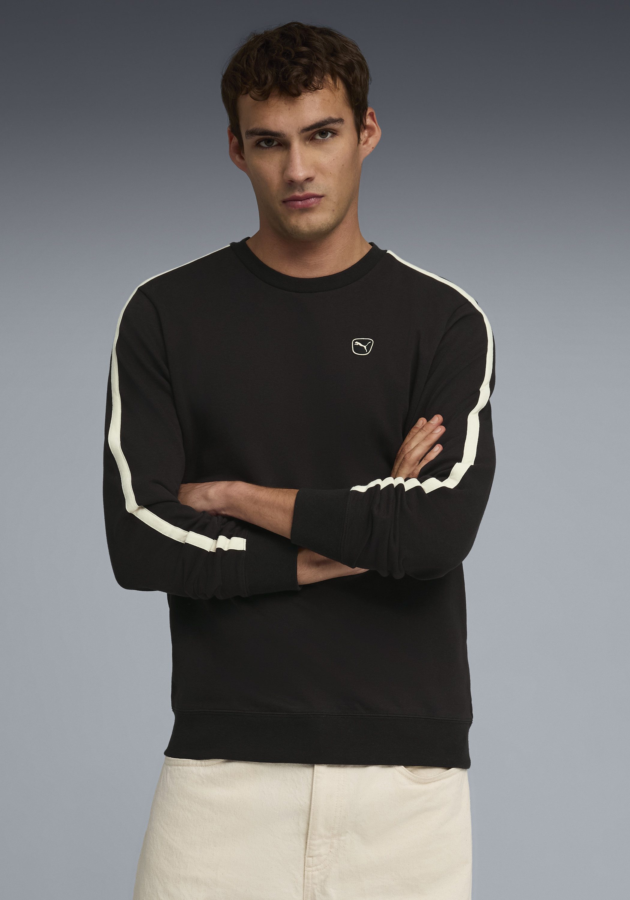PUMA Langarmshirt ESS ELEVATED CREW TR Regular Fit, Langarm, sportlicher St günstig online kaufen