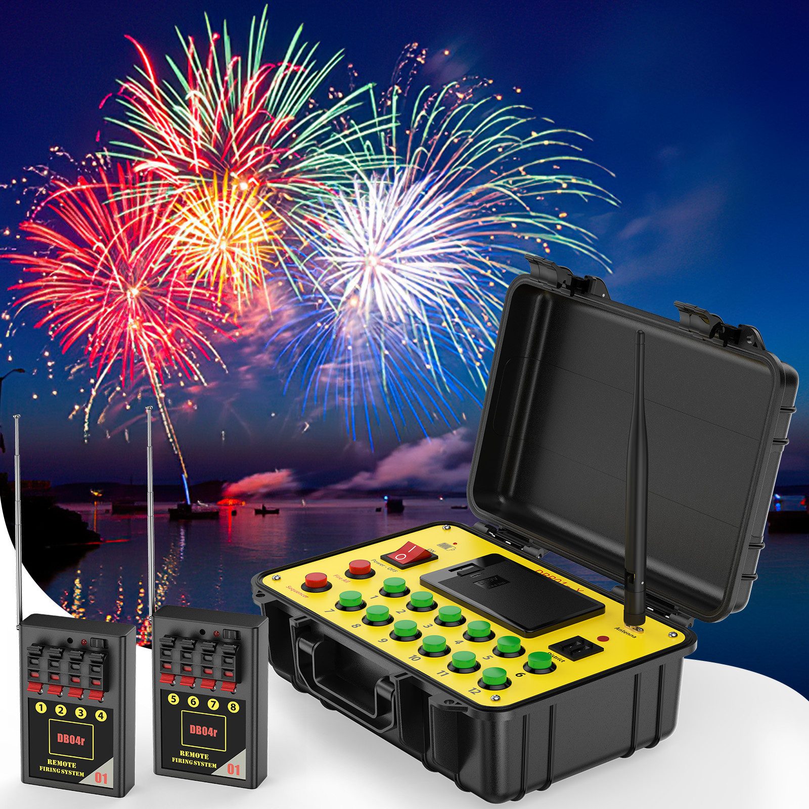 ZonQoonz Licht-Funksteuerung 36-Kanal-Funkfernsteuerung für Pyrotechnik Bühneneffekte