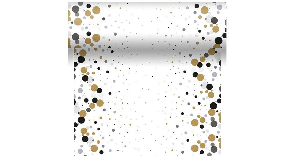 Duni Tischläufer Duni Tischläufer Bubbles black 40 x 480 cm