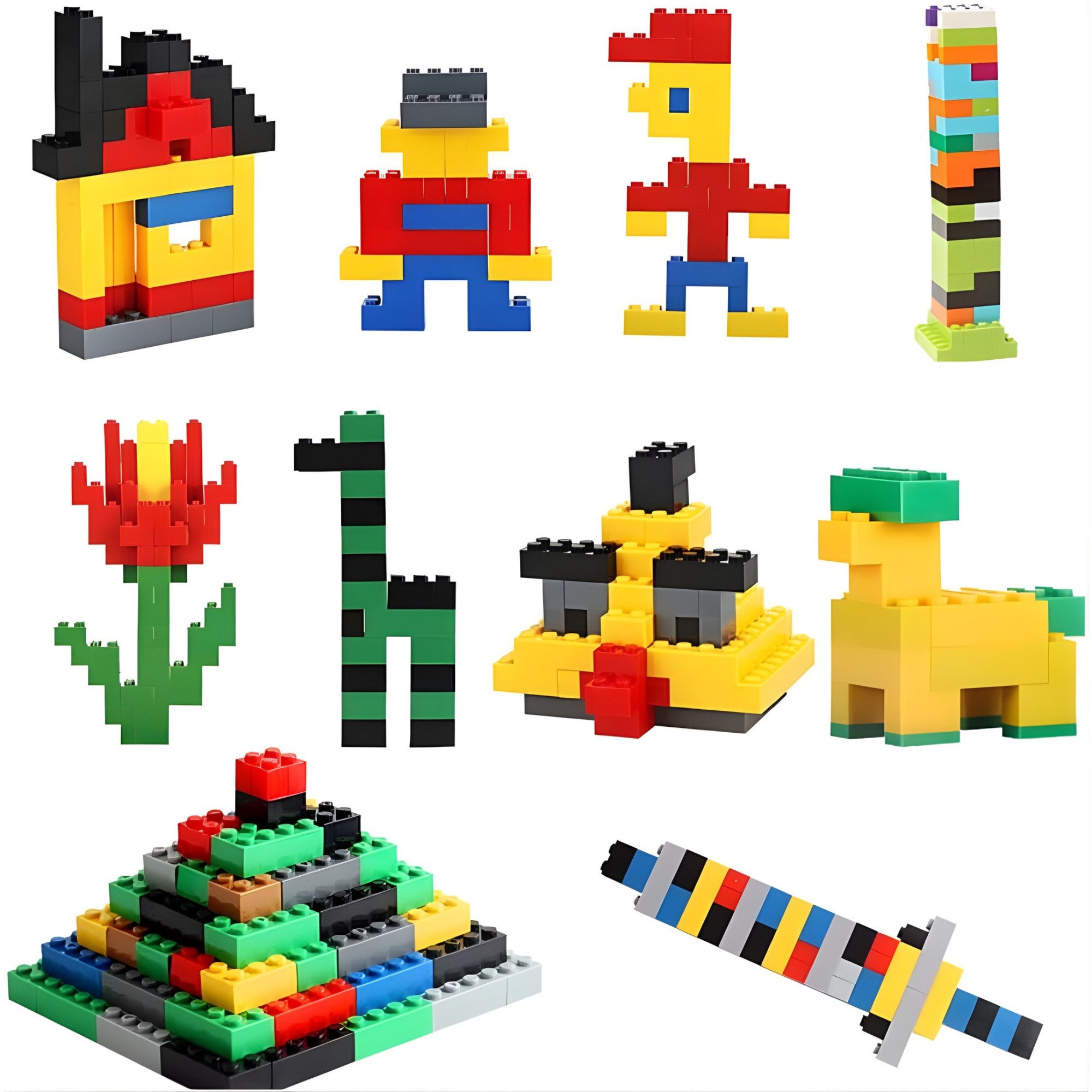 Athlix 1.000 Bausteine Set Klemmbausteine kompatibel mit Lego DIY Spielbausteine, (1000 St), Kreative Bausteine, ABS, EN71 Zertifiziert