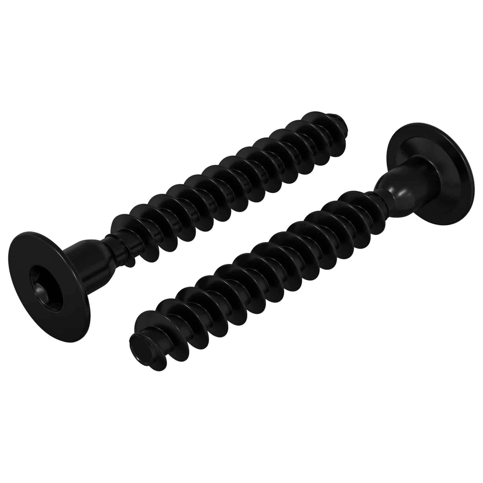 vidaXL Schraube Steckkappen-Schraube 2 stk. Schwarz M5 x 40 mm Eisen, (2 St)
