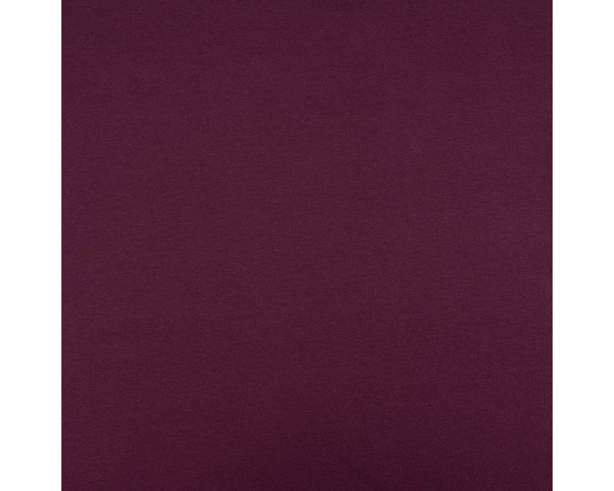 Thumbnail - SCHÖNER LEBEN. Stoff French Terry Stoff Organic Bio uni aubergine1,50m Breite, allergikergeeignet