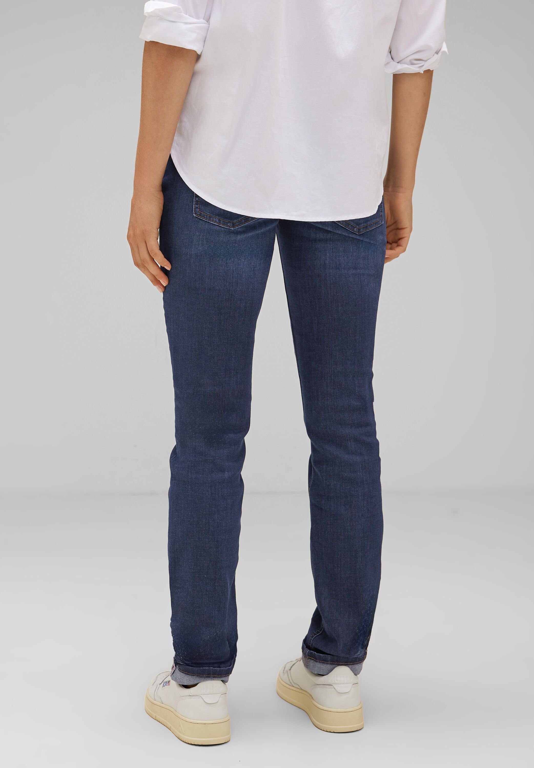 STREET ONE Comfort-fit-Jeans mit Doppelknopf