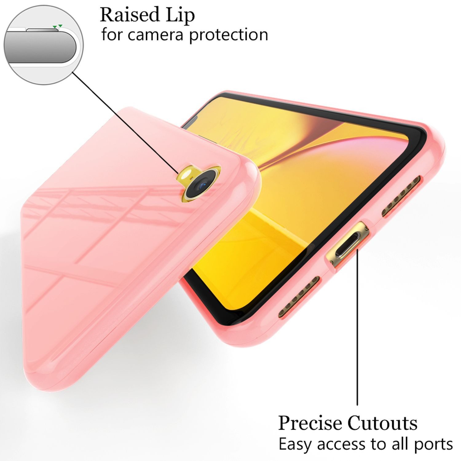 Nalia Smartphone-Hülle Apple iPhone XR 15,5 cm (6,1 Zoll), 360 Grad Hartglas Hülle / Etui mit magnetischem Rahmen & Displayschutz