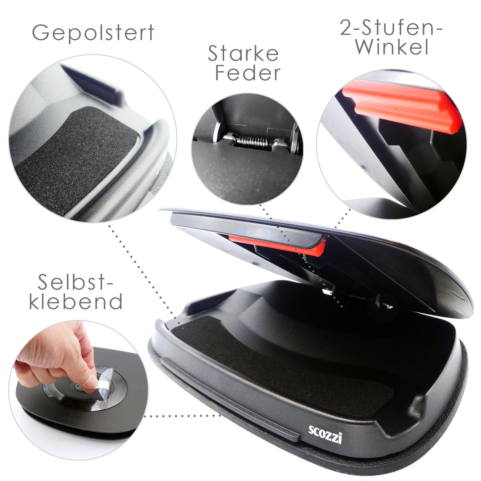 scozzi Handy-Halterung Handyhalterung Auto Armaturenbrett KFZ Handy Halter Halterung