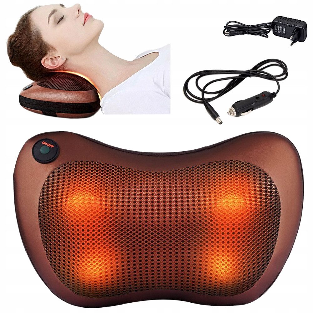 Shiatsu-Massagegürtel Elektrisch Massagekissen Rücken Nacken Schulter Massagegerät Wärme