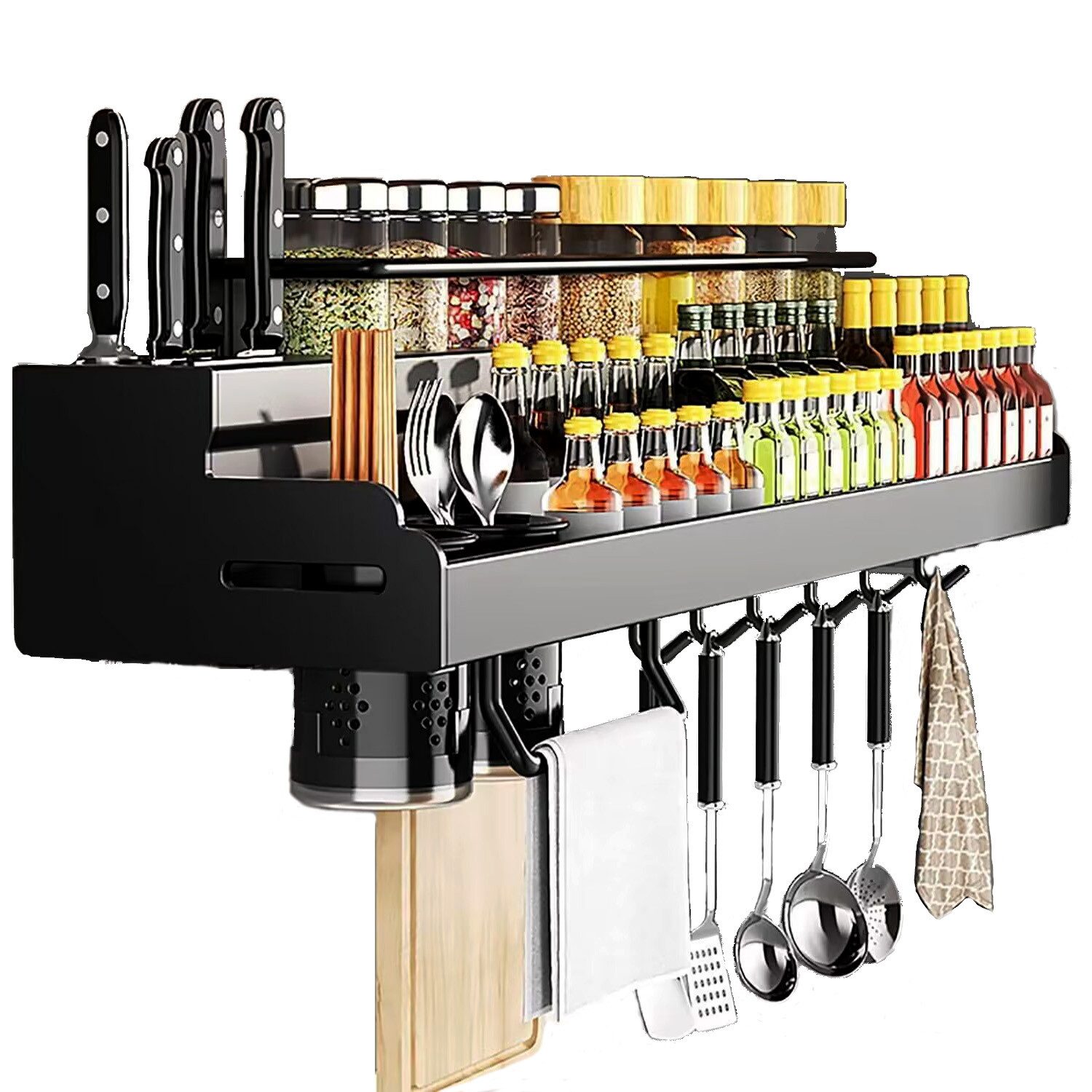 NUODWELL Gewürzregal Hängend Multifunktionales Regal Gewürzhalter günstig online kaufen