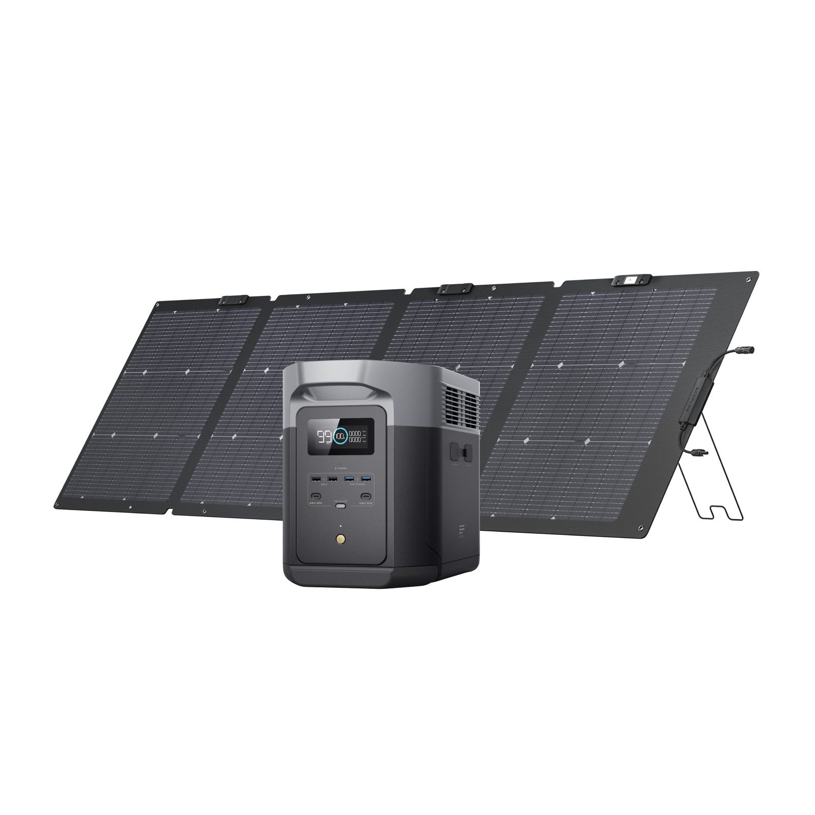 Ecoflow EcoFlow DELTA 2 Max Tragbare Powerstation mit 220 W Solarpanel Powerstation EcoFlow DELTA 2 Max Powerstation mit 220 W Solarpanel EcoFlow DELTA 2 Max Powerstation mit 220 W Solarpanel 640000 mAh
