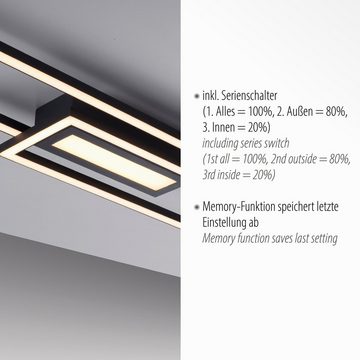 JUST LIGHT Deckenleuchte ASMIN, LED fest integriert, Warmweiß, LED, separat steuerbar (Schalter)
