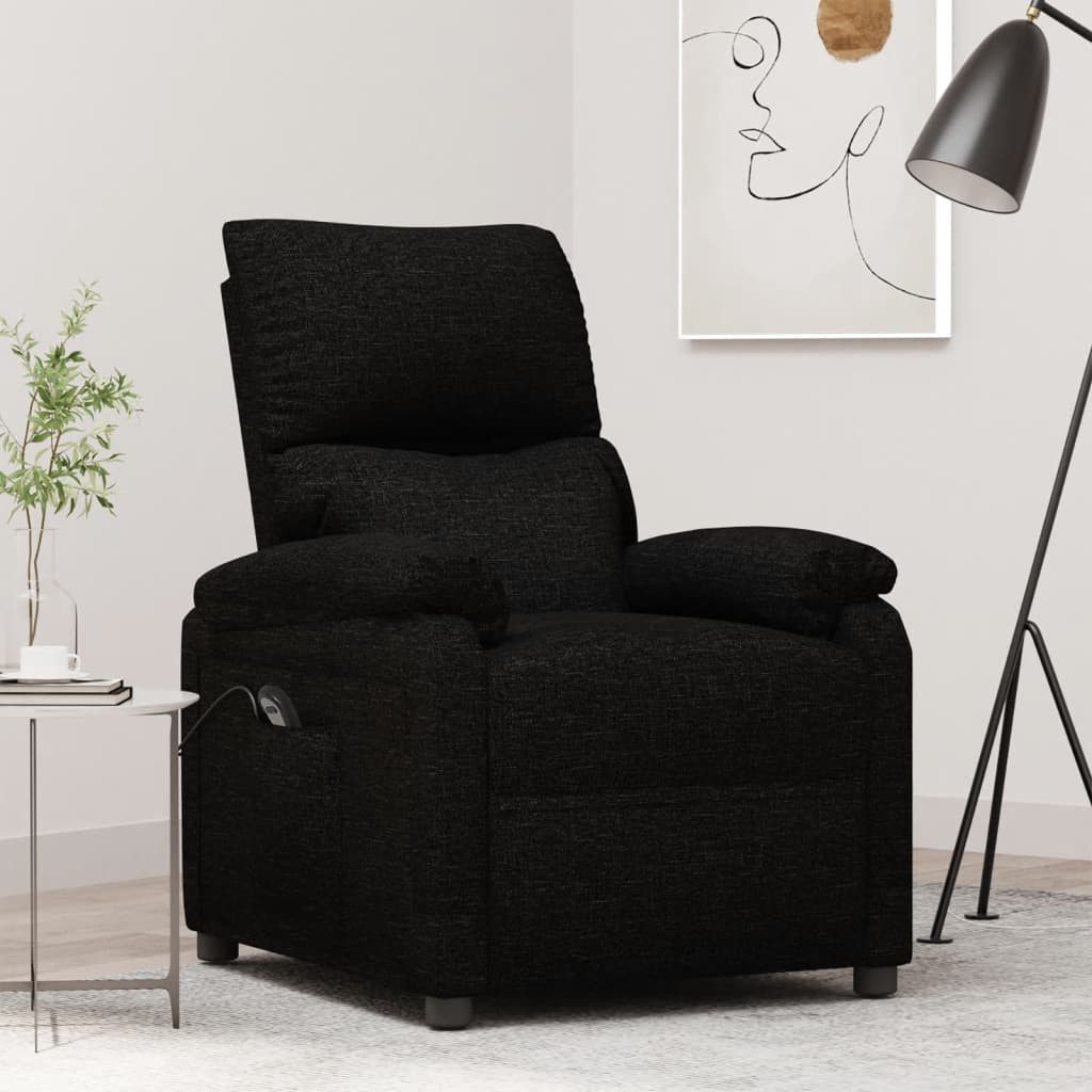 vidaXL Relaxsessel, Relaxsessel Elektrisch Schwarz Stoff