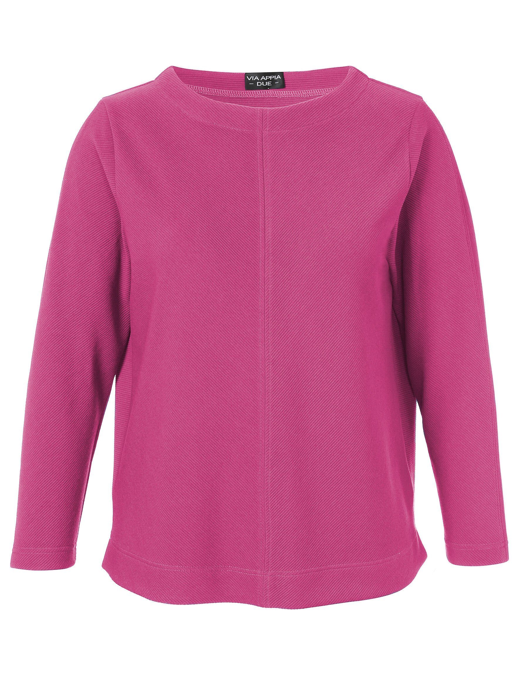 VIA APPIA DUE Sweatshirt aus unifarbenem Stoff magenta