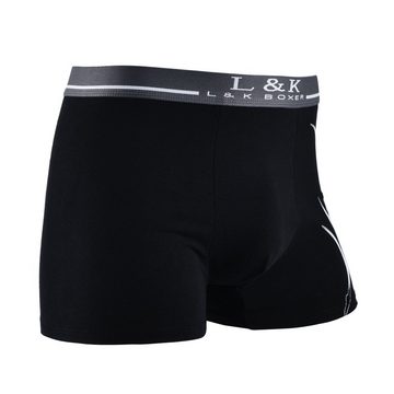 L&K Boxershorts 1104-1121 (10er-Pack) Herren Boxershorts mit tollem Motiven