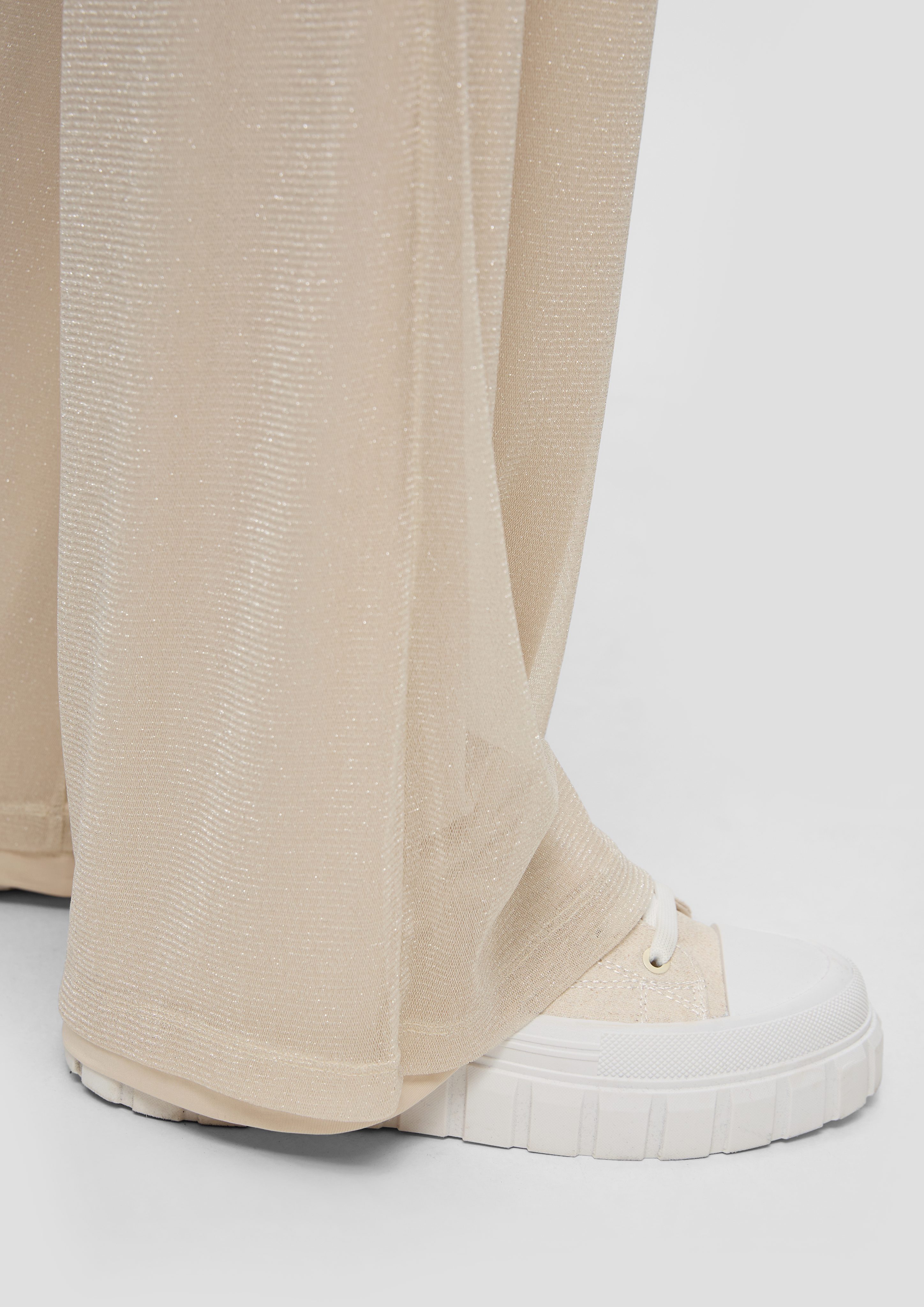 s.Oliver Stoffhose Regular: Wide-Leg-Hose in Glitzer-Optik günstig online kaufen
