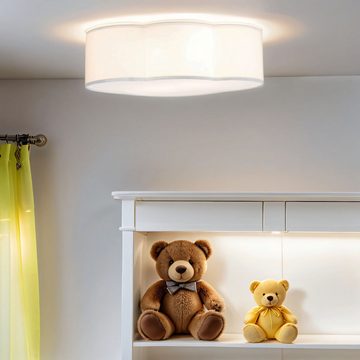 Licht-Erlebnisse Deckenleuchte WOLKI, ohne Leuchtmittel, Deckenlampe Metall Stoff Wolke E27 blendarm Kinderzimmer