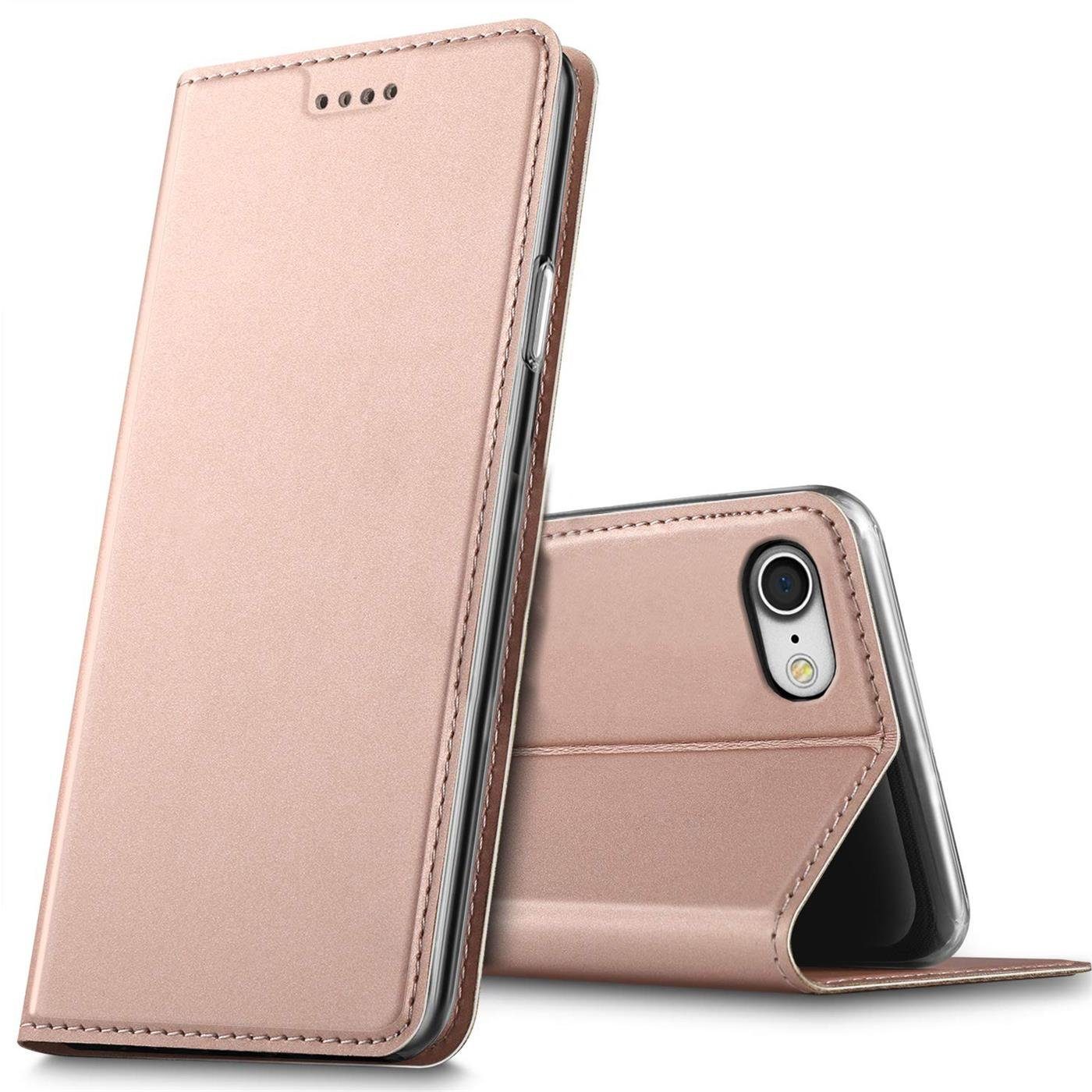 CoolGadget Handyhülle Magnet Case Handy Tasche für Apple iPhone SE 3. Generation 4,7 Zoll, Hülle Klapphülle Slim Flip Cover für iPhone SE 2022/2020 Schutzhülle