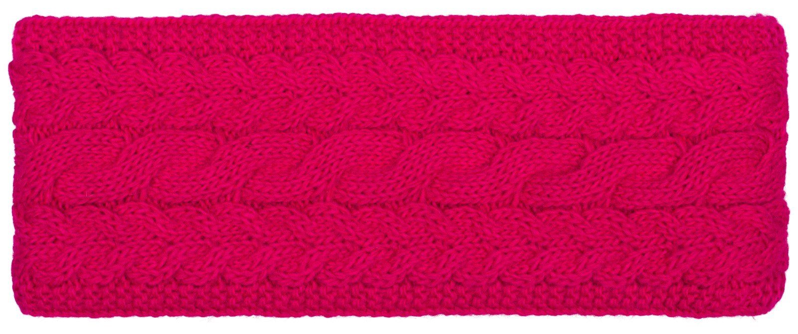 Strick styleBREAKER Zopfmuster Stirnband Pink Stirnband mit (1-St)