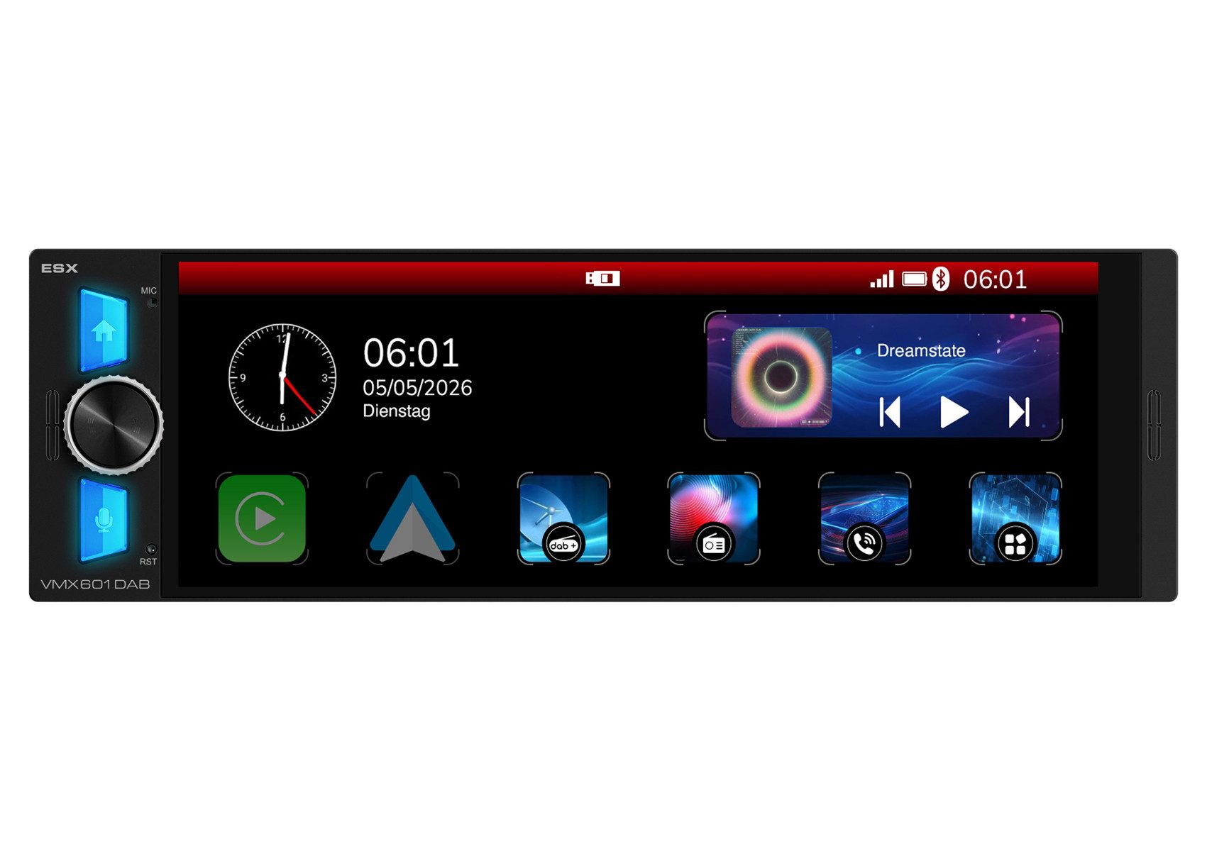 ESX VISION VMX601DAB, Universal 1-DIN Media Moniceiver 6,3" Touchscreen Autoradio (1 DIN)