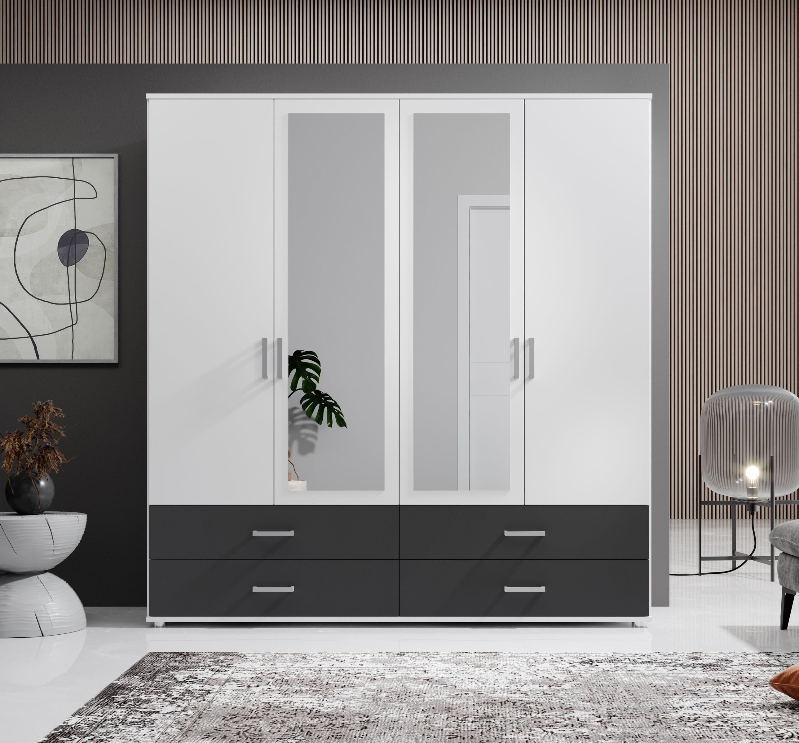 Pol-Power Kleiderschrank 180 x 190 x 51 cm (B/H/T)