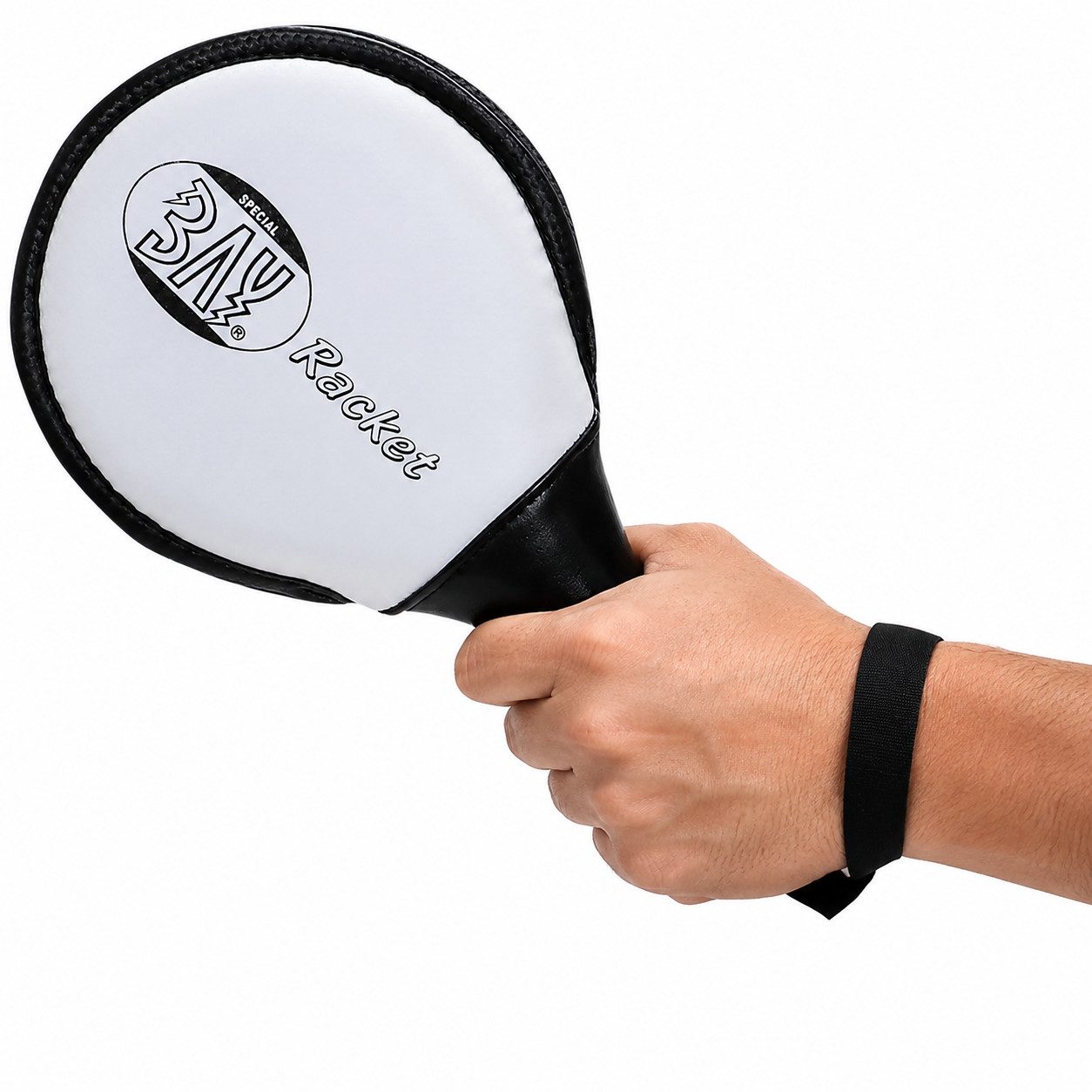 BAY-Sports Boxsack Handpratze Coach Paddle Racket Mitt Schlagpolster Schlagkissen Pratzen (1 Stück), Reaktionstraining Boxen Kickboxen Krav Maga Karate Taekwondo Thaiboxen