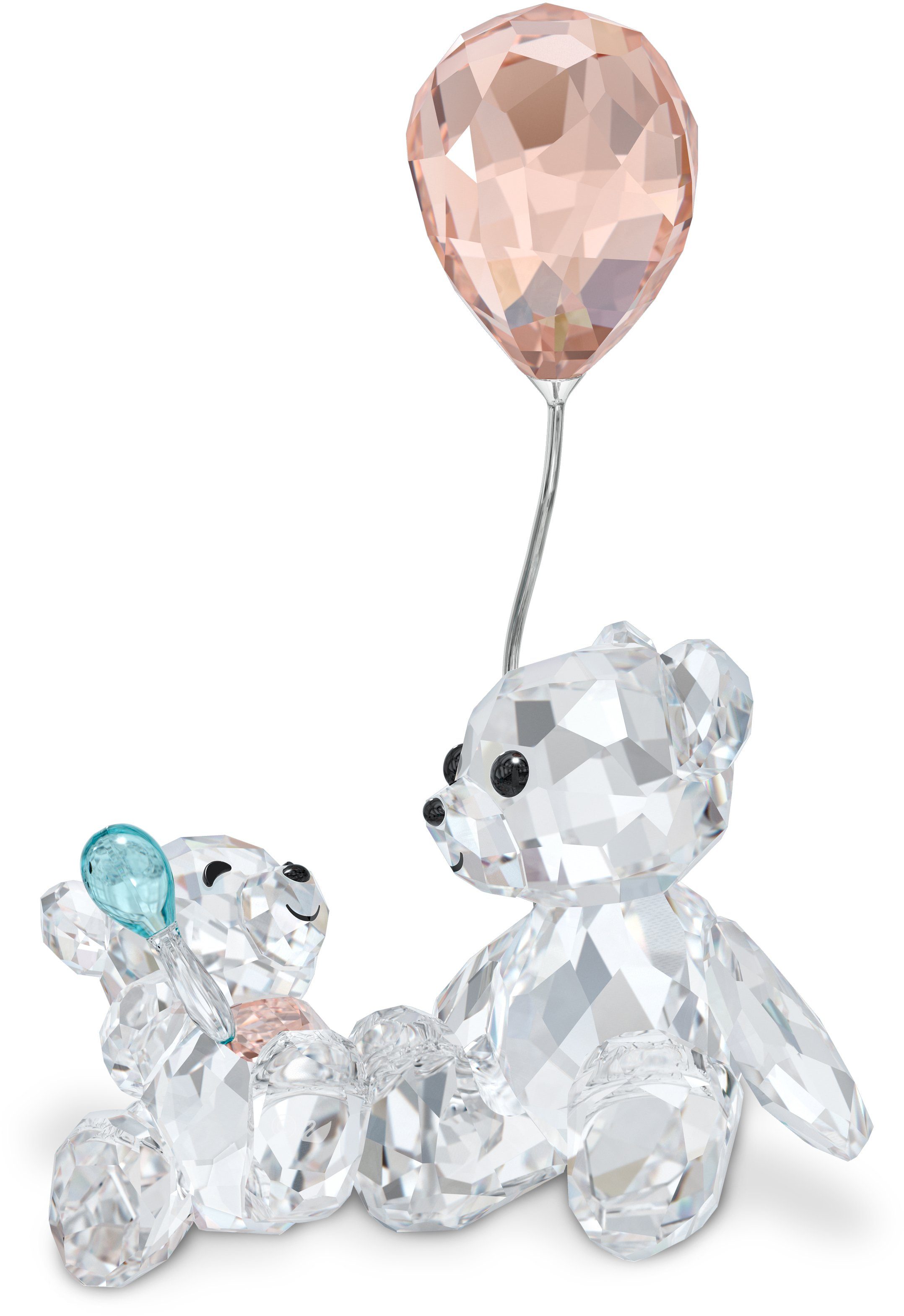 Swarovski Dekofigur Kristallfigur My Little Kris Bear Mutter & Baby, Luftballon, 5557542 (1 St), Swarovski® Kristall mit schwarzem Emaille | Dekofiguren