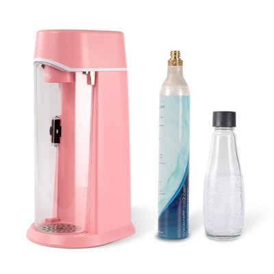 Zoomyo Wassersprudler Wassersprudler mit Glasflasche im edlen Karaffendesign,erster Sprudler, Wassersprudler mit Glasflasche