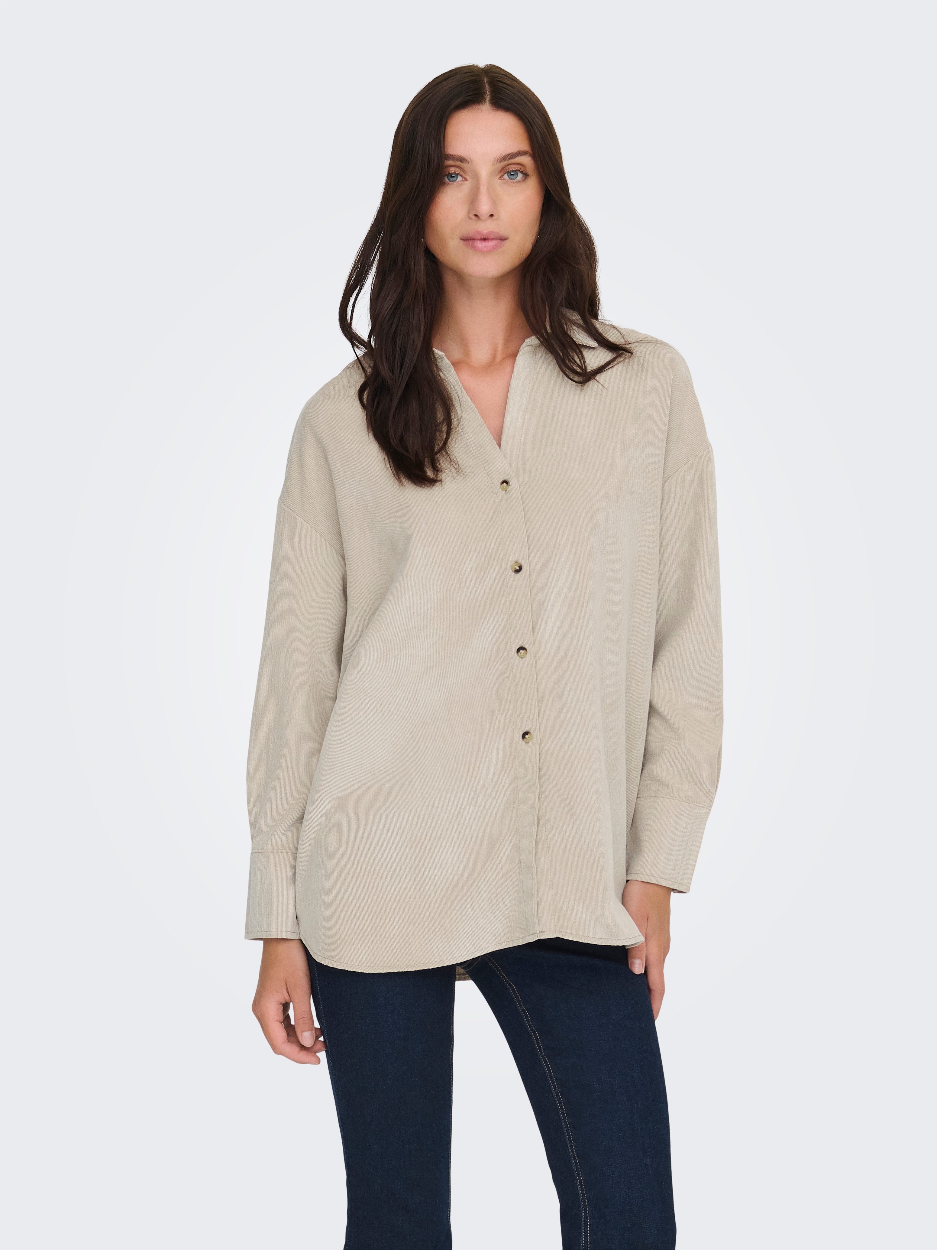 ONLY Langarmbluse ONLMARIKE LIFE L/S CORD LOOSE SHIRT PNT günstig online kaufen