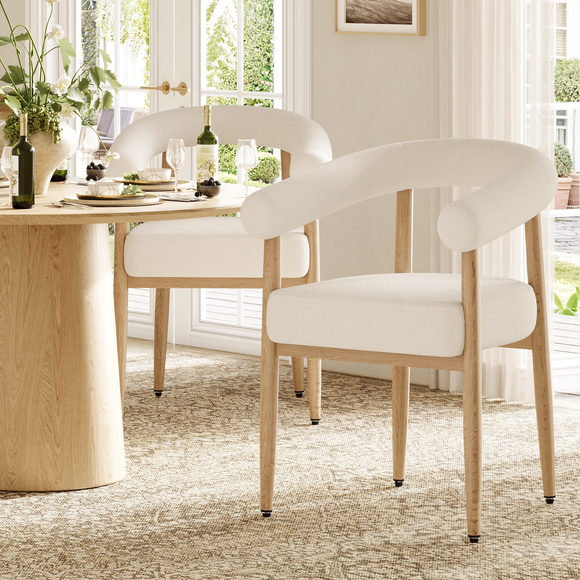 STILVORA Esszimmerstuhl 2-teiliges Relaxsessel Polsterstuhl für Küche & Wohnzimmer (Polsterstuhl, Metallgestell, modern, 2 St), Plüschstoff, Schaumfüllung, ergonomisch, stabil, langlebig, rutschfest