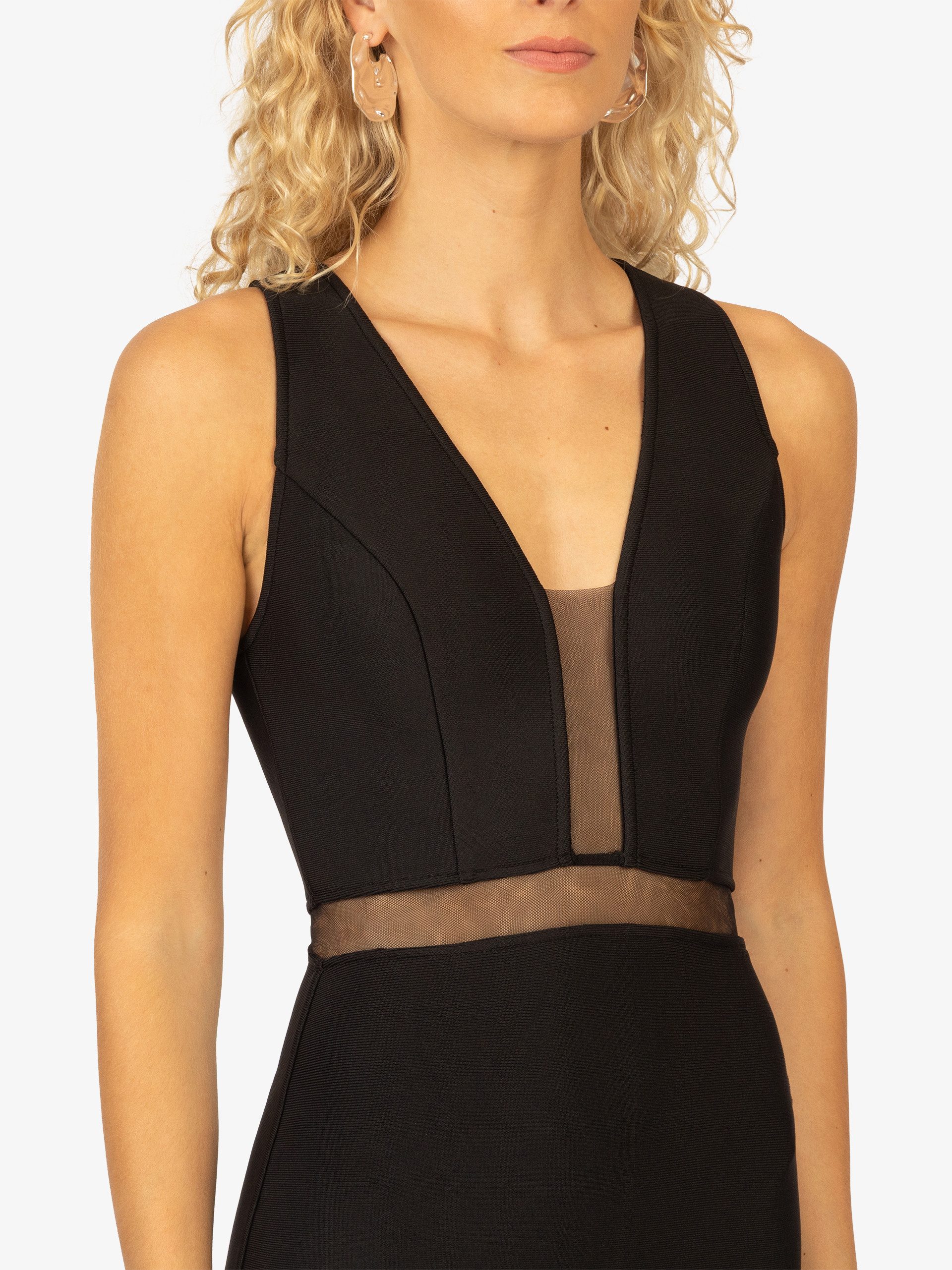 Kraimod Etuikleid mit V-Ausschintt