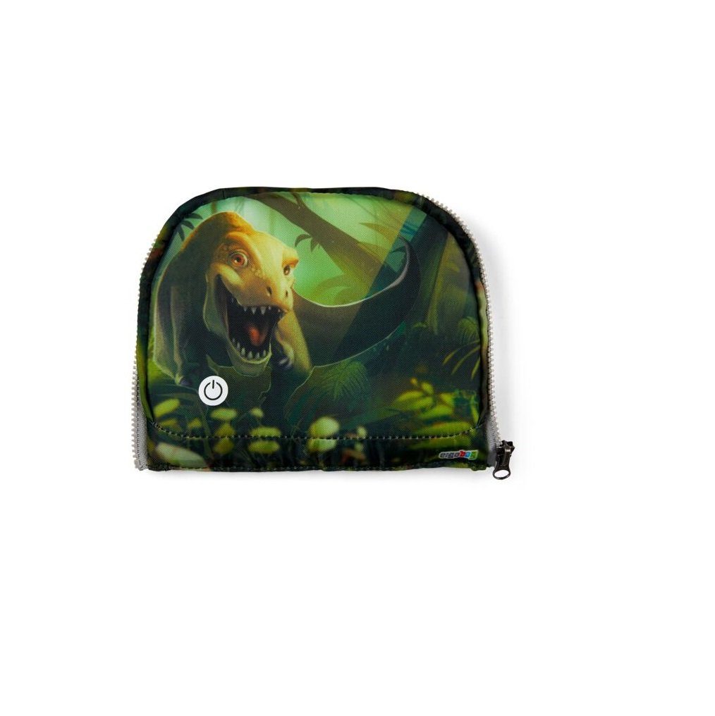 ergobag Schulranzen LED Zippies Dinosaurier (1 Stück), Fronttasche Sichtbarkeit