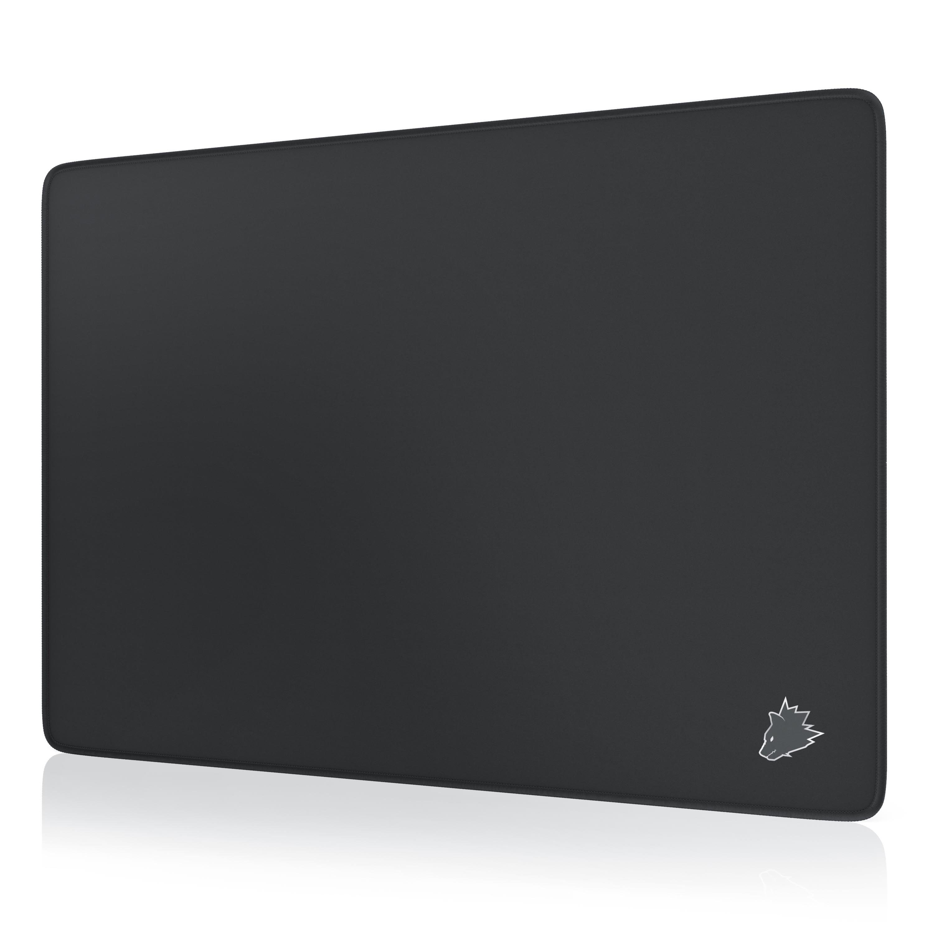 Titanwolf Gaming Mauspad Speed Mousepad 350 x 250 x 3 mm, Tischunterlage, strapazierfähig, rutschfest, abwaschbar, Geschwindigkeit & Präzision, Wolfsmotiv klein