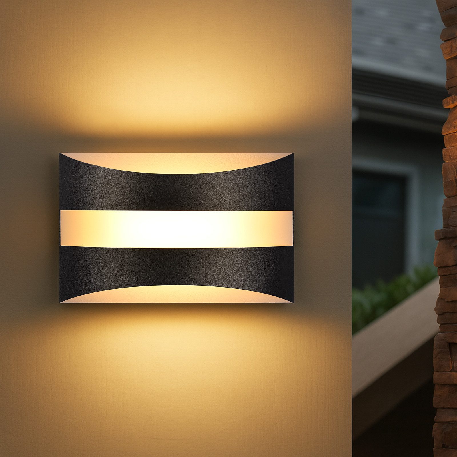 Nettlife LED Wandleuchte Innen Schwarz Modern 5W 3000K Wandlampe Treppenhaus Industrial, LED fest integriert, Warmweiß, für Wohnzimmer, Schlafzimmer, Flur, Treppenhaus, Arbeitszimmer