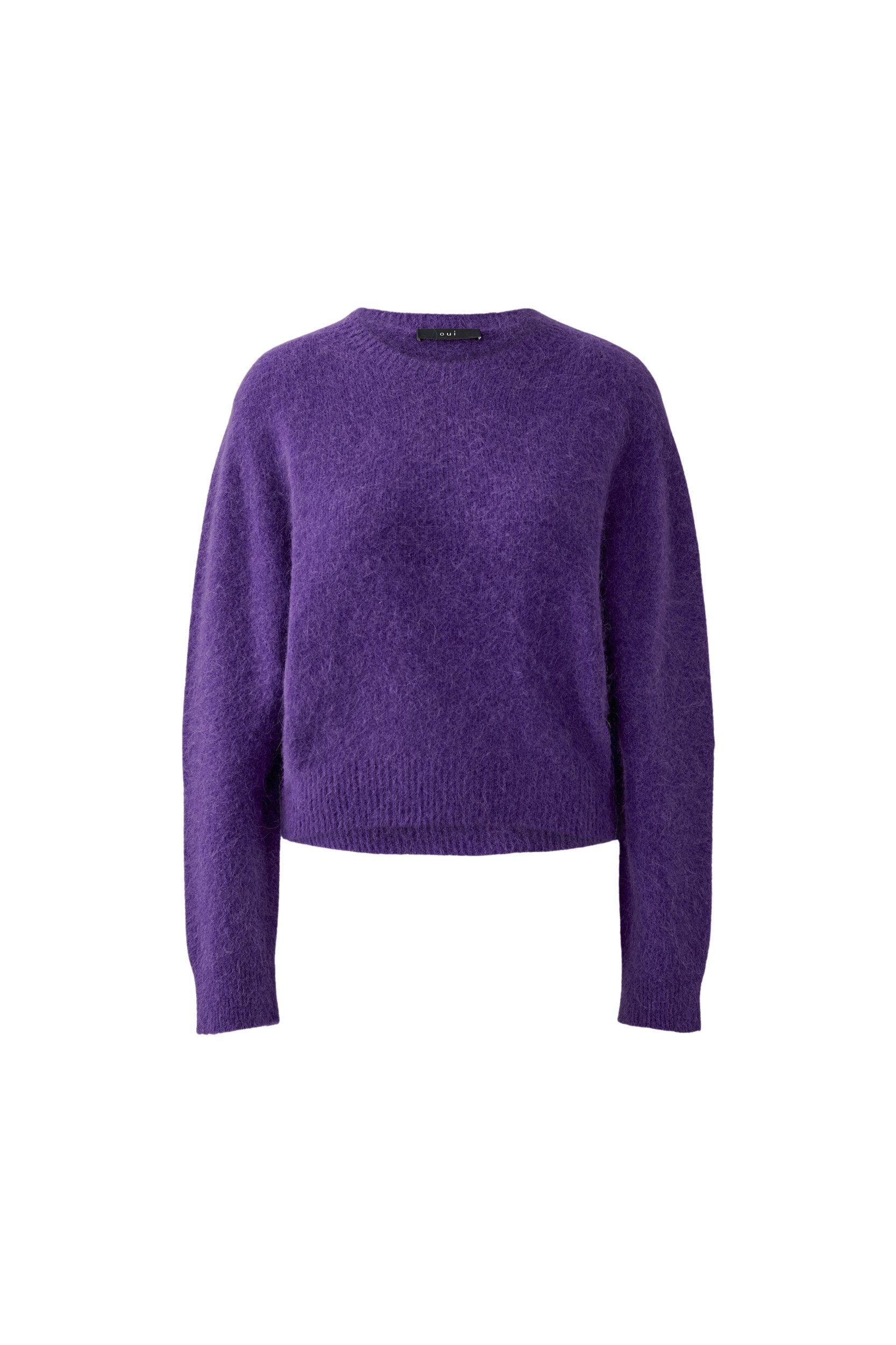 Oui Wollpullover Pullover ultra violett