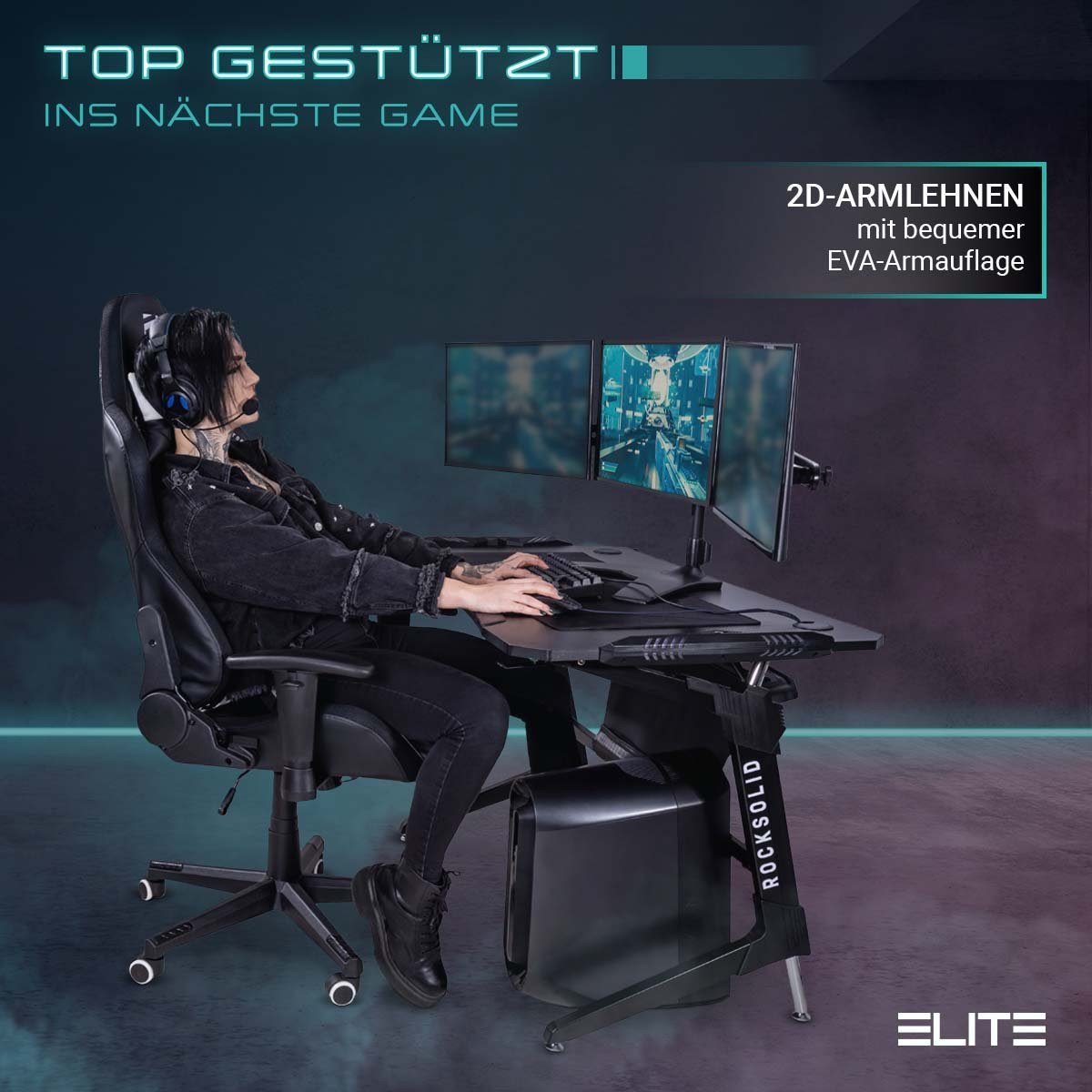ELITE Gaming Gaming-Stuhl Ergonomischer Bürostuhl Destiny günstig online kaufen