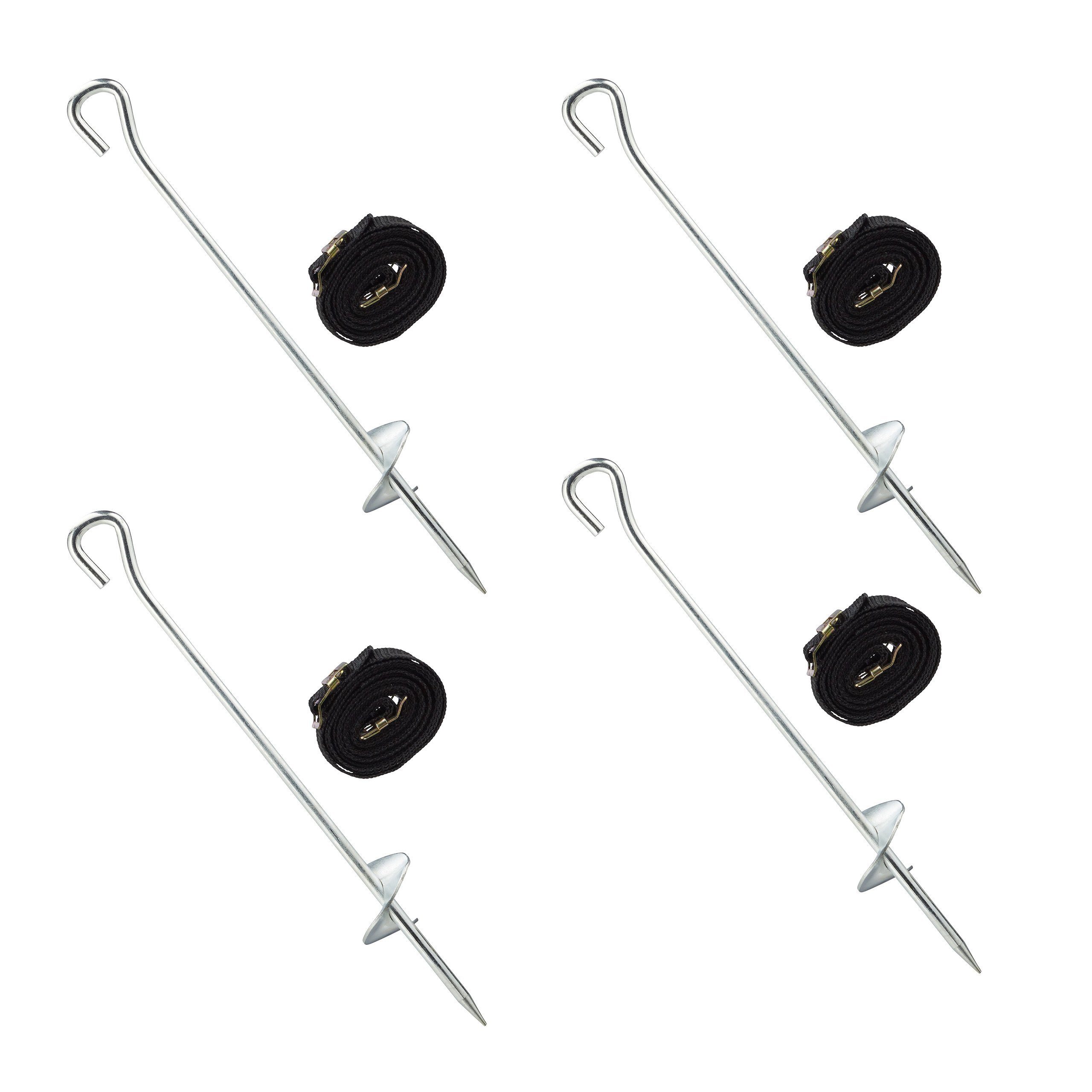 relaxdays Bodenanker Bodenanker Trampolin 8-teilig günstig online kaufen