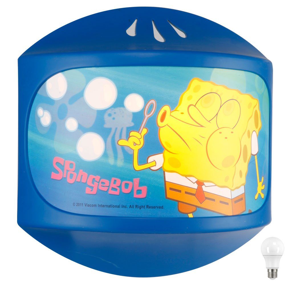 Sponge Zimmer Leuchte Mädchen Leuchtmittel inklusive, Warmweiß, etc-shop Bob Wand Dekolicht, Kinder Beleuchtung