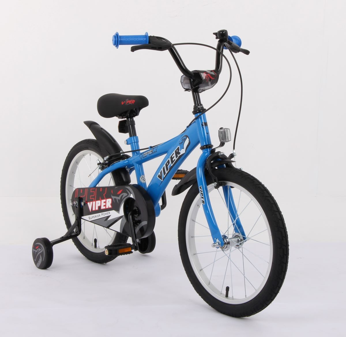 T&Y Trade Kinderfahrrad 18 Zoll Fahrrad Kinder Jungen Mädchen Kinderfahrrad Rad Bike VPER BLAU, Stützräder