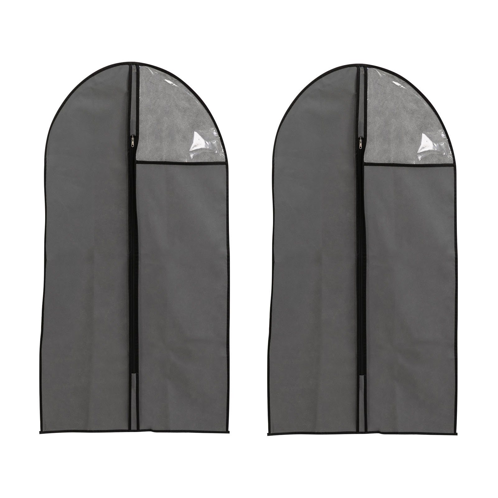 HAC24 Kleidersack St) 100 & Kleidersack Kleiderhülle Reißverschluss cm g/m² mit Schutzhülle x 80 Vliesstoff Sichtfenster Kleiderschutz (2 Premium 60