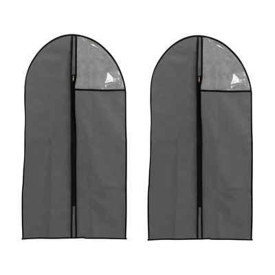 HAC24 Kleidersack Premium Kleidersack Kleiderhülle Schutzhülle Kleiderschutz (2 St) Vliesstoff 80 g/m² 60 x 100 cm mit Reißverschluss & Sichtfenster