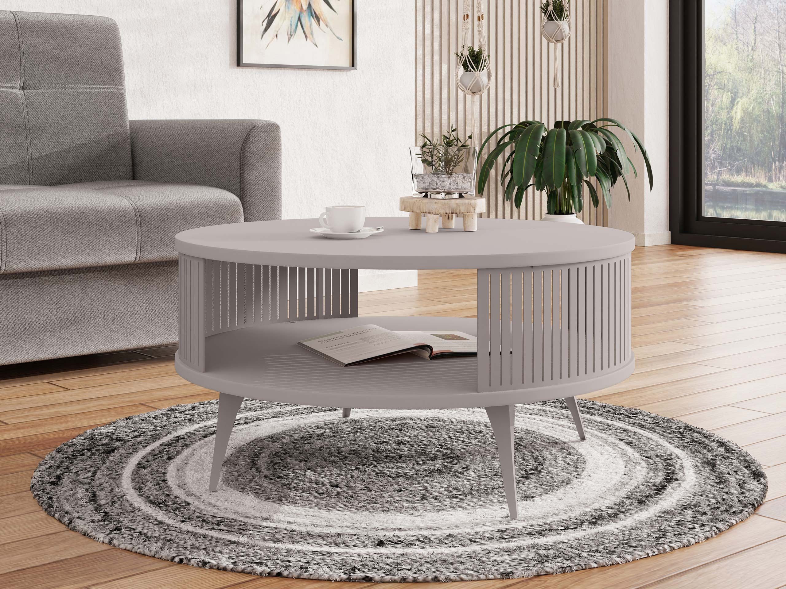 MIRJAN24 Couchtisch Roenni Cashmere, Beine und Seiten aus Stahl, 75x75x44 c günstig online kaufen