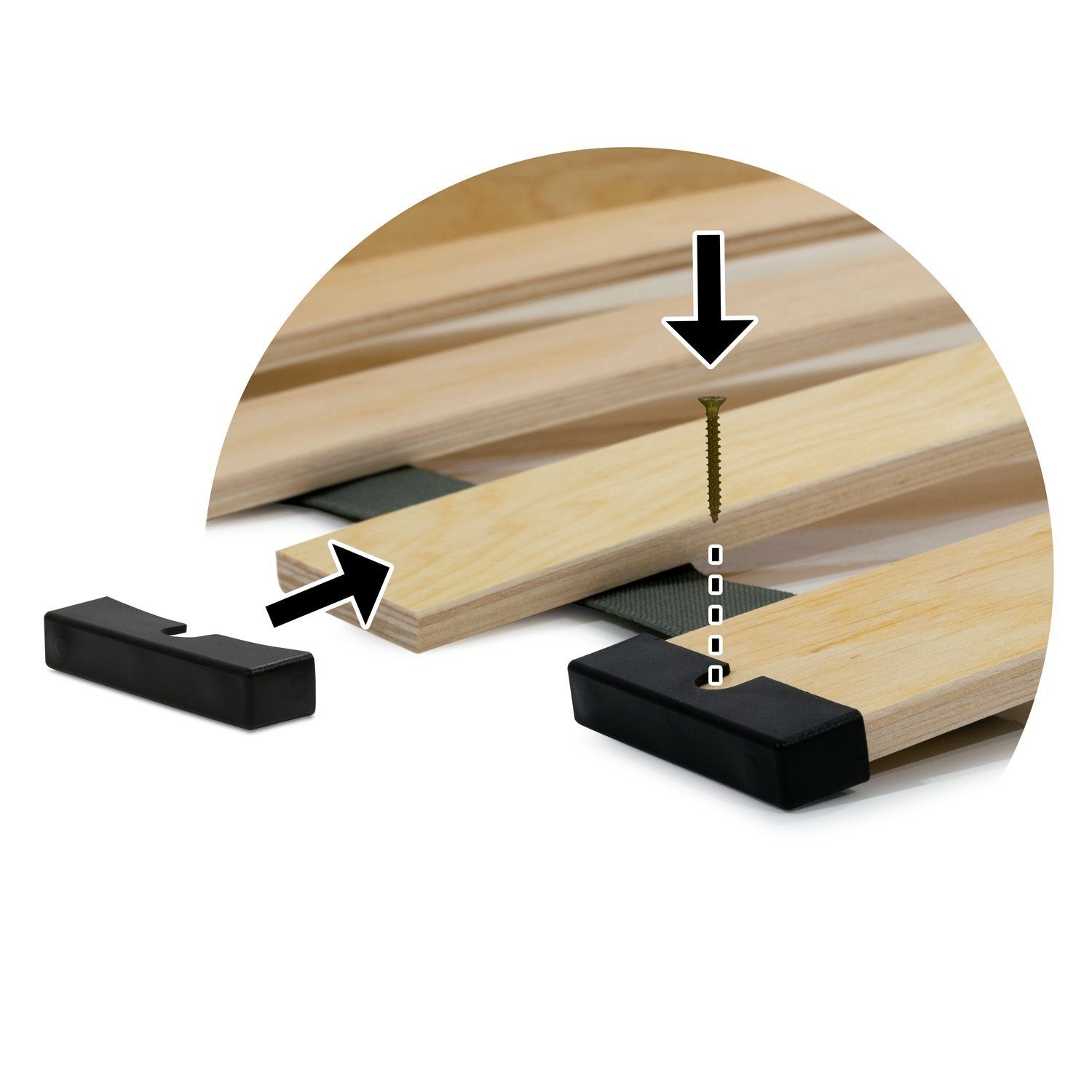 Lattenrost Lattenrost Rollrost Lattenrahmen Federleisten Für Bett und Matrazen, Furnify