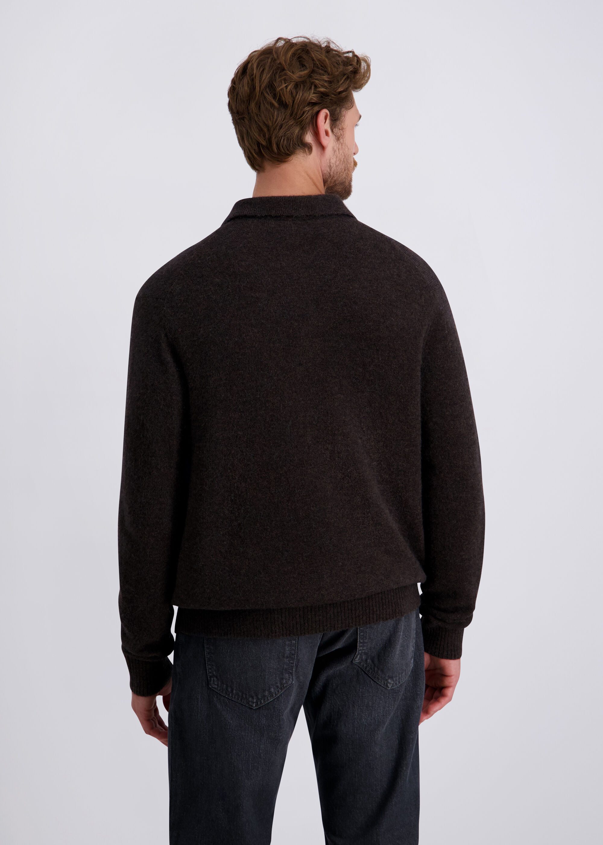 Pierre Cardin Rundhalspullover mit Polo-Kragen