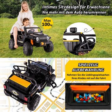 Ulife Elektro-Kinderauto Eltern-Kind-Fahren mit USB, Bluetooth, Fernsteuerung, Belastbarkeit 100 kg