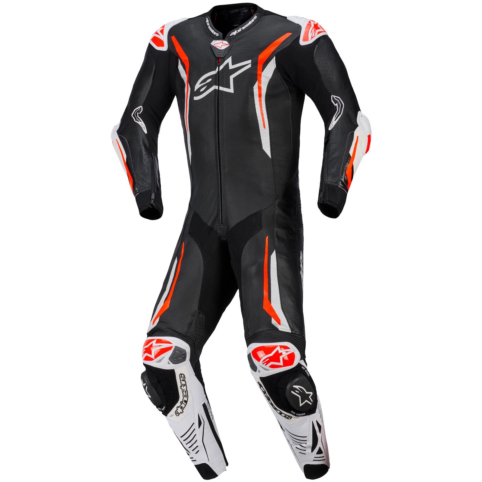 Alpinestars Motorradkombi Alpinestars GP Tech V5 1tlg. Perf. Lederkombi Schwarz / Weiß / Rot