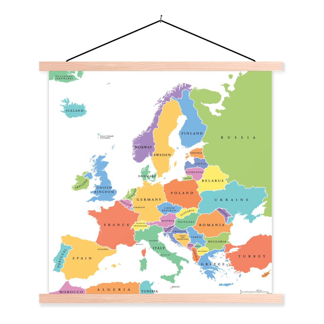 MuchoWow Poster Europa - Karte - günstig online kaufen