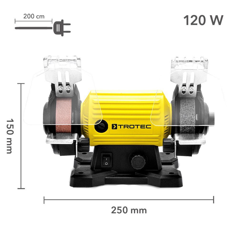 TROTEC Doppelschleifer PBGS Schleifer 120W flexibler 10-120, Welle inkl