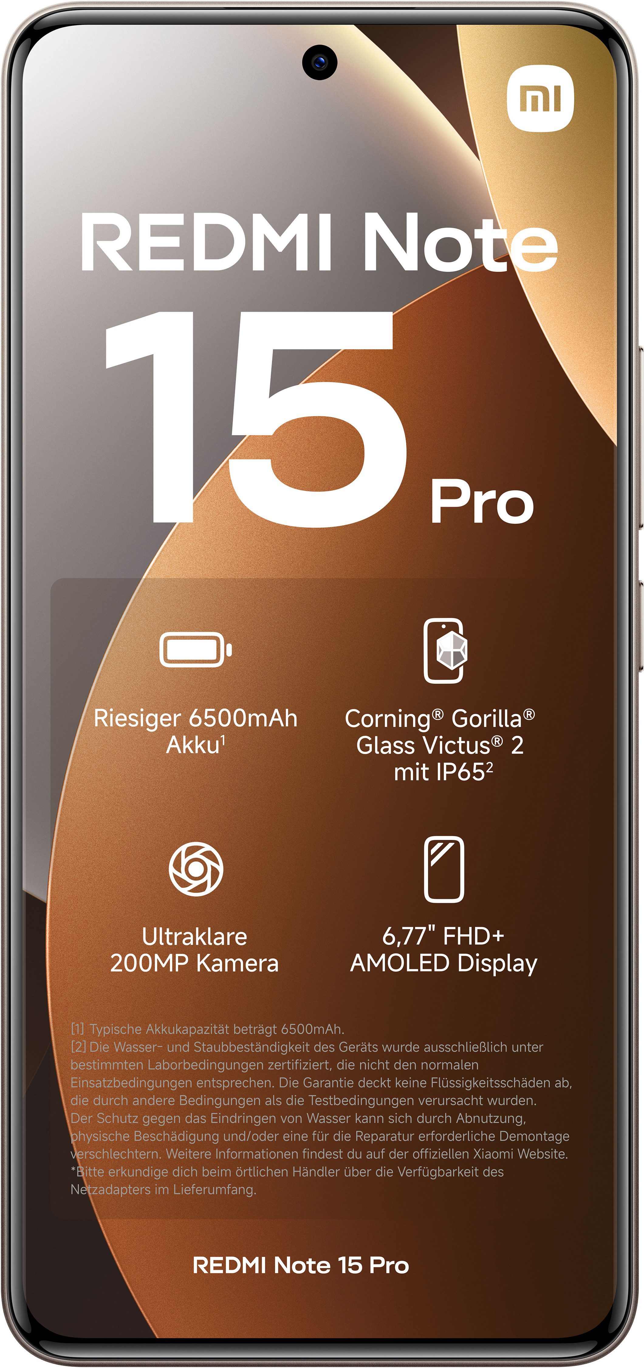 Xiaomi Redmi Note 15 Pro 8+256 Smartphone (17,34 cm/6,83 Zoll, 256 GB Speicherplatz, 200 MP Kamera)