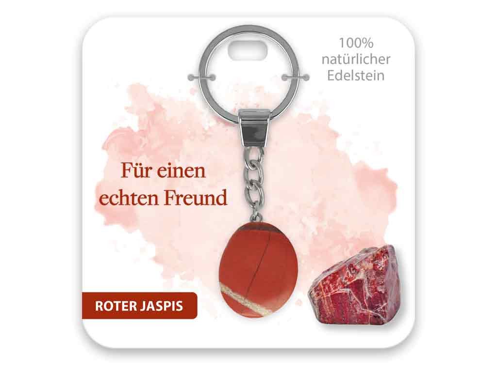 Schlüsselanhänger Set Edelstein Schlüsselanhänger roter Jaspis Für einen echten Freund
