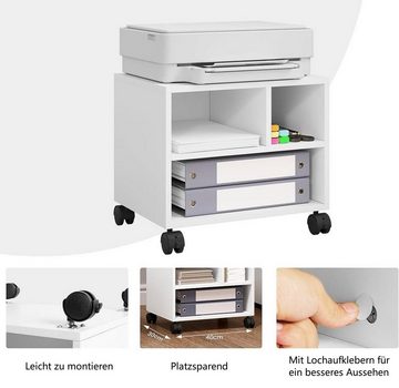 Woltu Aktenschrank (1-St) Druckertisch mit Rädern, ürocontainer rollbar