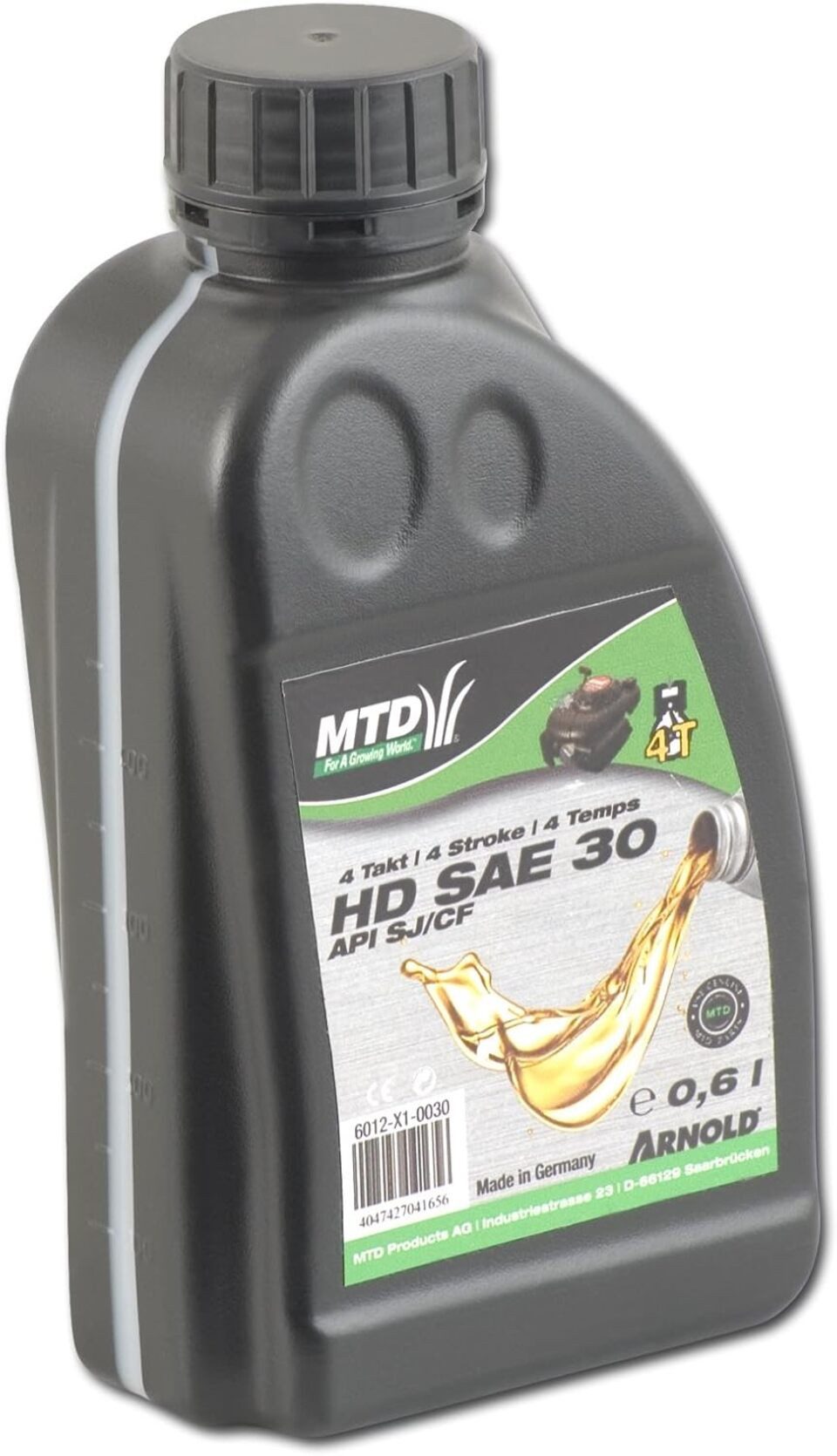 Arnold Spezialbenzin 6012-X1-0030 Original MTD 4-Takt Motorenöl SAE 30 HD, 0,6 Liter, 1-St.